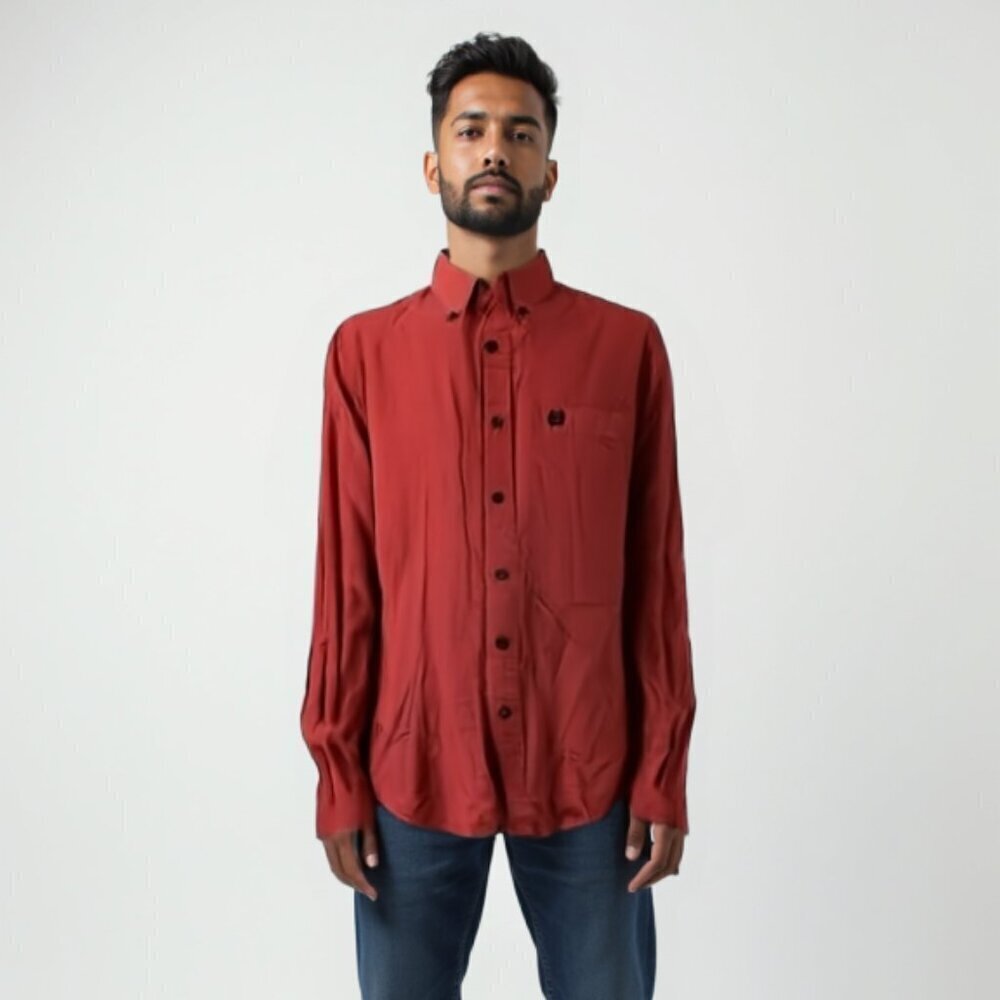 ❤️ Cinch Men's Red Button-Up Shirt XXL
